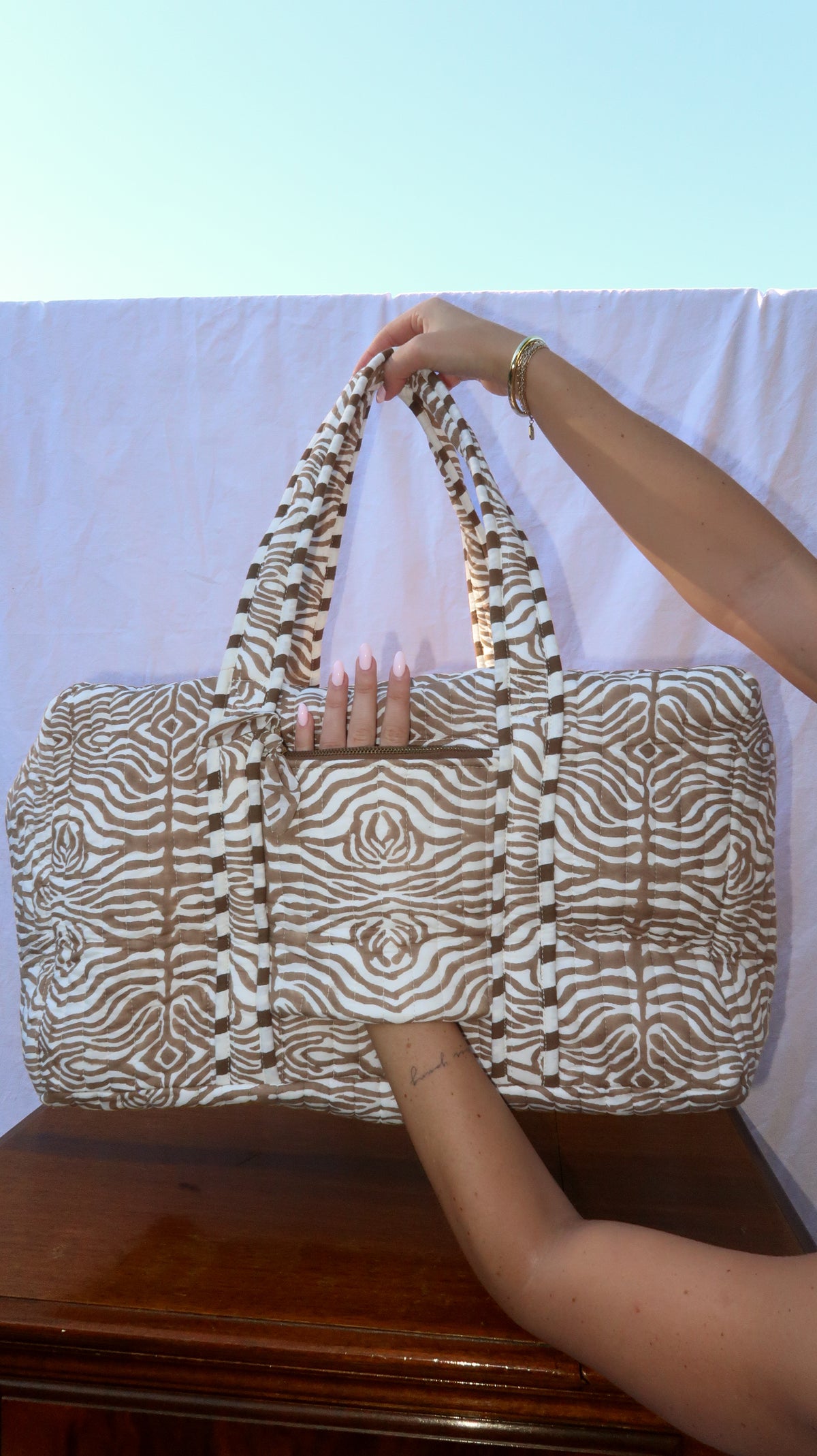Zebra Duffel Bag
